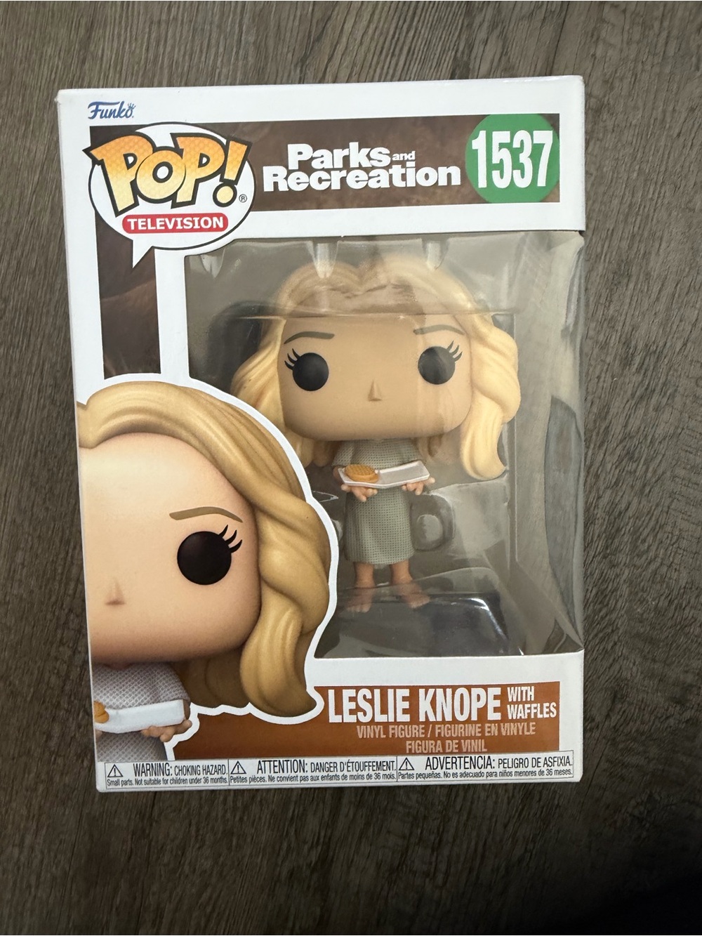 Funko Pop! Parks and Recreation Leslie Knope with Waffles Vinyl Figure